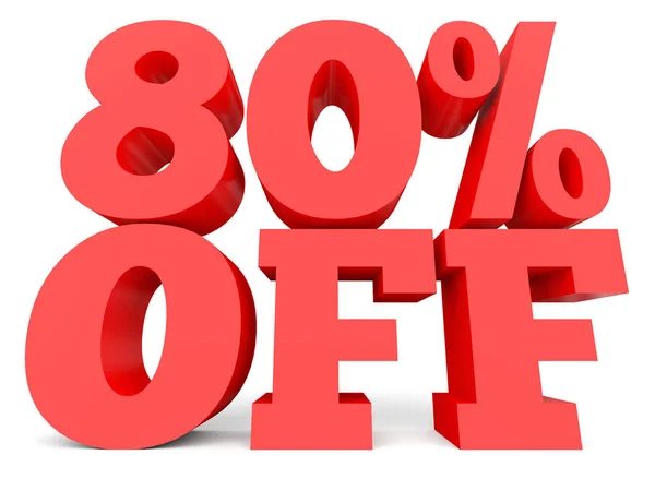 Eighty percent off. Discount 80 %. — Stock Photo, Image