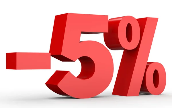 Minus five percent. Discount 5 %. — Stock fotografie