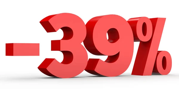 Minus thirty nine percent. Discount 39 %. — Stockfoto