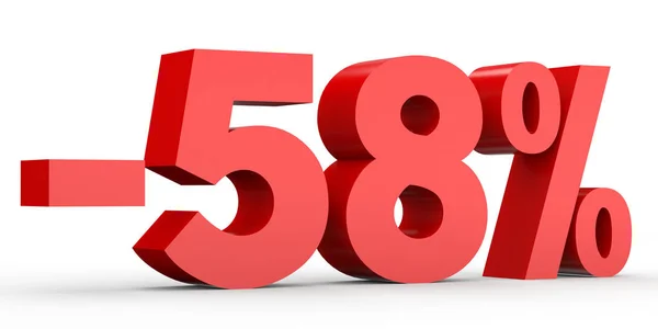 Minus fifty eight percent. Discount 58 %. — 图库照片