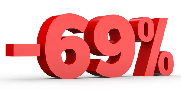 Minus sixty nine percent. Discount 69 %. — Stockfoto