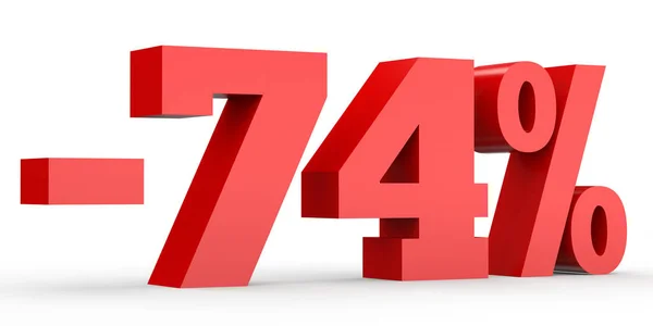 Minus seventy four percent. Discount 74 %. — Stock Photo, Image