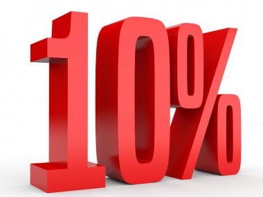 Ten percent off. Discount 10 %.