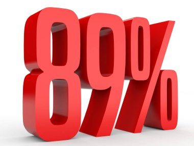 Eighty nine percent off. Discount 89 %.