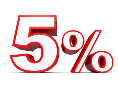 Five percent off. Discount 5 %.