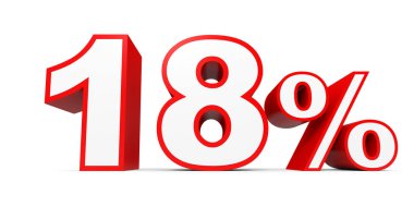 Eighteen percent off. Discount 18 %.