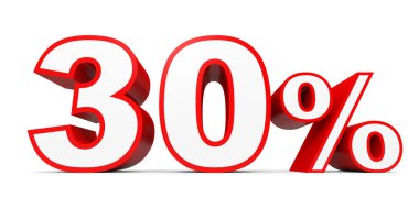 Thirty percent off. Discount 30 %.