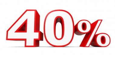 Forty percent off. Discount 40 %.