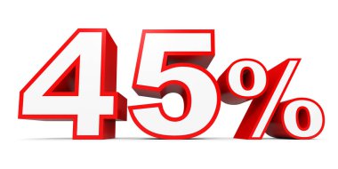 Forty five percent off. Discount 45 %.