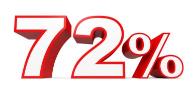 Seventy two percent off. Discount 72 %.