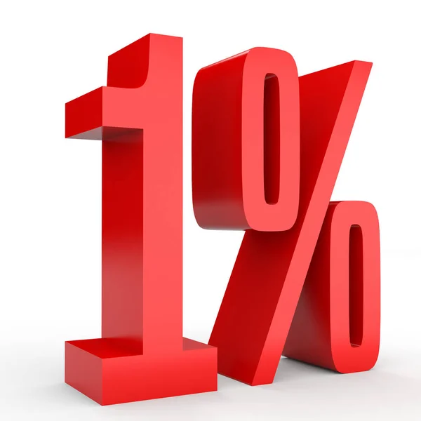 One percent off. Discount 1 %. — Zdjęcie stockowe