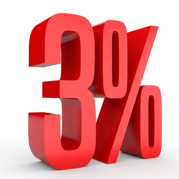 Three percent off. Discount 3 %. — 图库照片