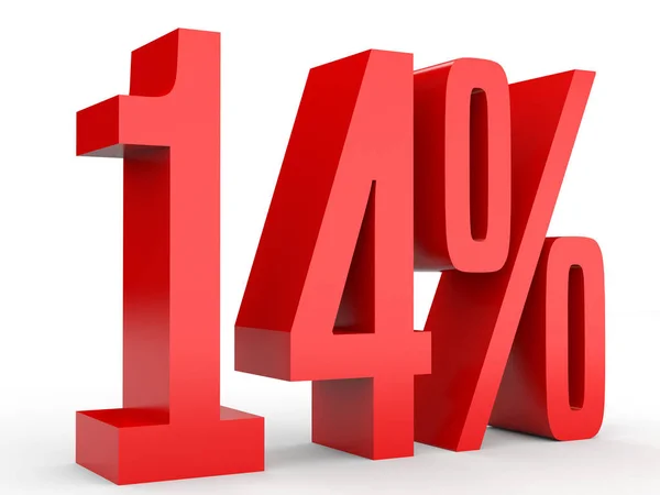 Fourteen percent off. Discount 14 %. — Stock Photo, Image