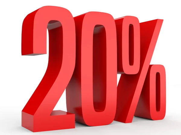 Zwanzig Prozent Rabatt. 20% Rabatt. — Stockfoto