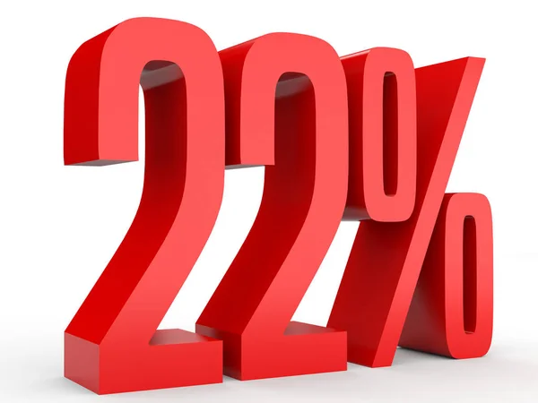 Twenty two percent off. Discount 22 %. — Stock Photo, Image