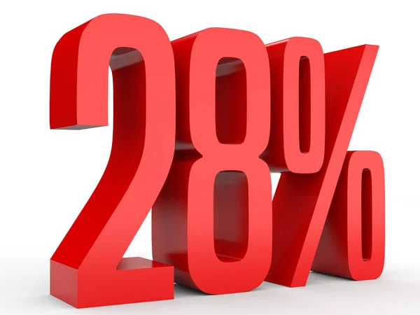 Twenty eight percent off. Discount 28 %. — Stock Photo, Image