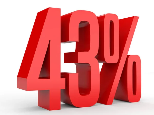 Forty three percent off. Discount 43 %. — Stock Photo, Image