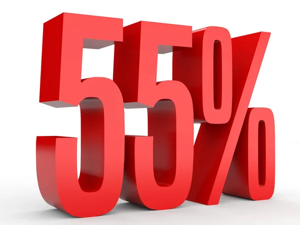 Fifty five percent off. Discount 55 %. — 图库照片