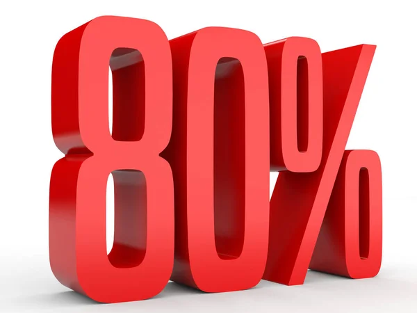 Eighty percent off. Discount 80 %. — 图库照片