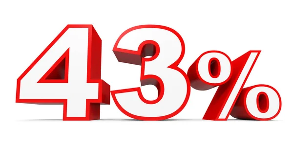 Forty three percent off. Discount 43 %. — 图库照片
