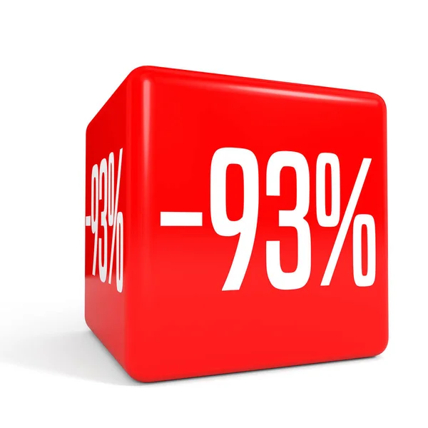 90 3% オフ。93% を割引します。赤キューブ. — ストック写真