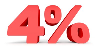 Four percent off. Discount 4 %.