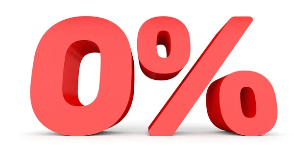 Zero percent off. Discount 0 %. — 图库照片