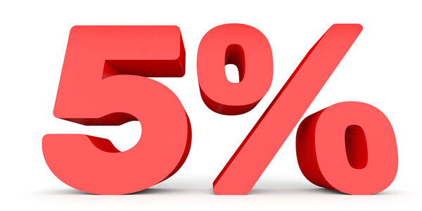 Five percent off. Discount 5 %.