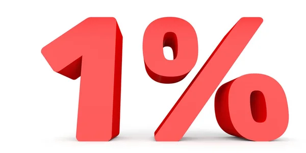 One percent off. Discount 1 %. — Stock Photo, Image