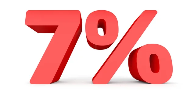 Sieben Prozent Rabatt. Rabatt 7%. — Stockfoto