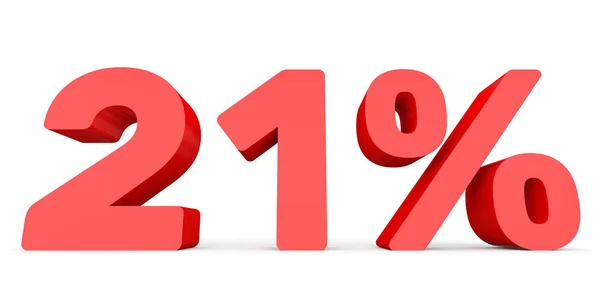 Twenty one percent off. Discount 21 %. — Zdjęcie stockowe