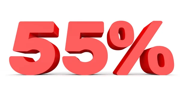 Fifty five percent off. Discount 55 %. — 图库照片