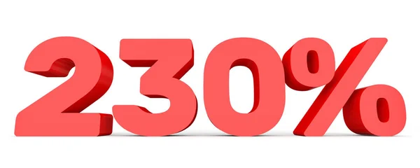 Två hundra och trettio procent. 230%. 3D illustration. — Stockfoto