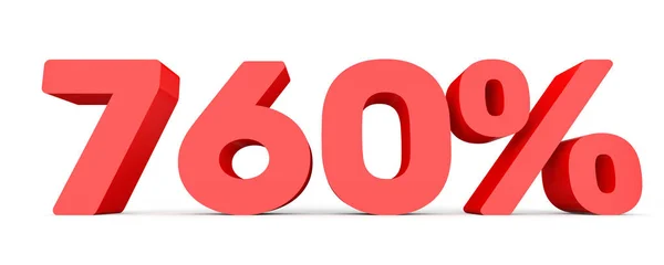 Seven hundred and sixty percent. 760 %. 3d illustration. — Stock Photo, Image