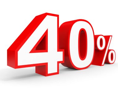 Forty percent off. Discount 40 %.