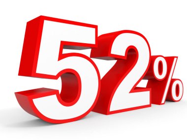 Fifty two percent off. Discount 52 %.