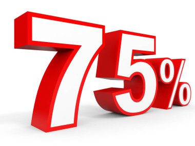 Seventy five percent off. Discount 75 %.