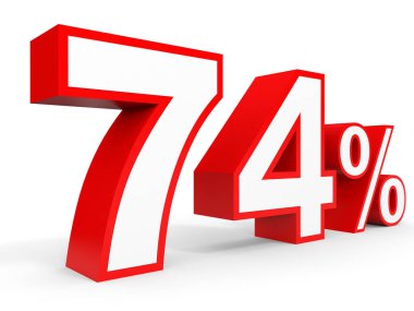Seventy four percent off. Discount 74 %.