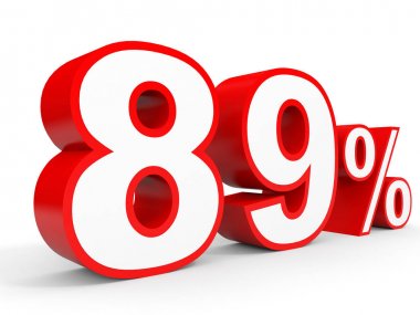 Eighty nine percent off. Discount 89 %.