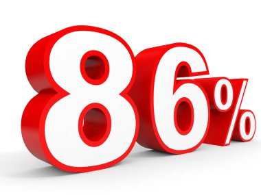 Eighty six percent off. Discount 86 %.