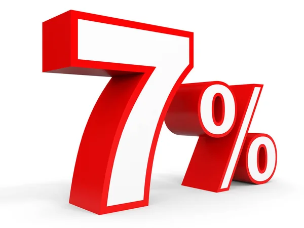 Seven percent off. Discount 7 %. — 图库照片