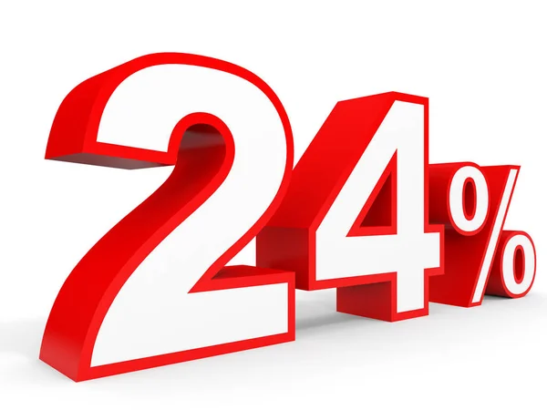 Twenty four percent off. Discount 24 %. — Zdjęcie stockowe