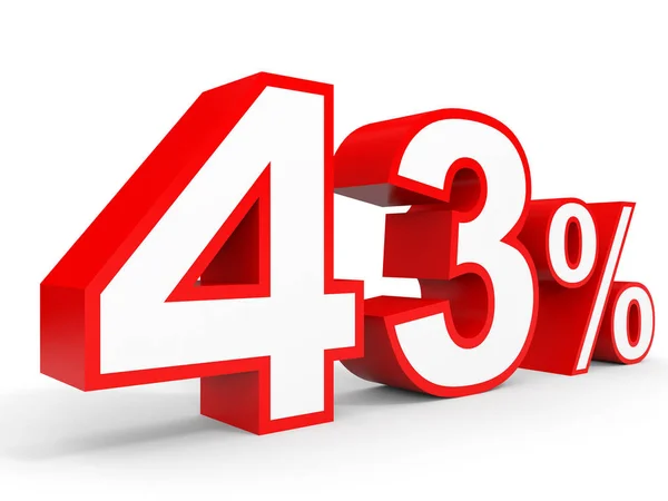 Forty three percent off. Discount 43 %. — Stock Photo, Image