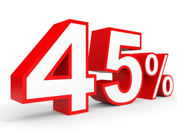 Forty five percent off. Discount 45 %. — Stock Photo, Image