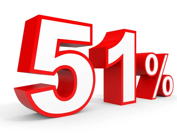 Fifty one percent off. Discount 51 %. — Stok fotoğraf