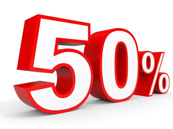 Fifty percent off. Discount 50 %. — Stock Photo, Image