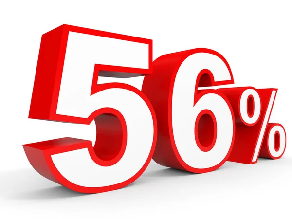 Fifty six percent off. Discount 56 %. — 图库照片