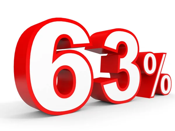 Sixty three percent off. Discount 63 %. — Stock Photo, Image
