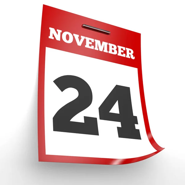 November 24. Calendar on white background. — Stock Photo, Image