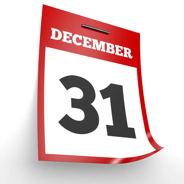 December 31. Calendar on white background. — Stock Photo, Image